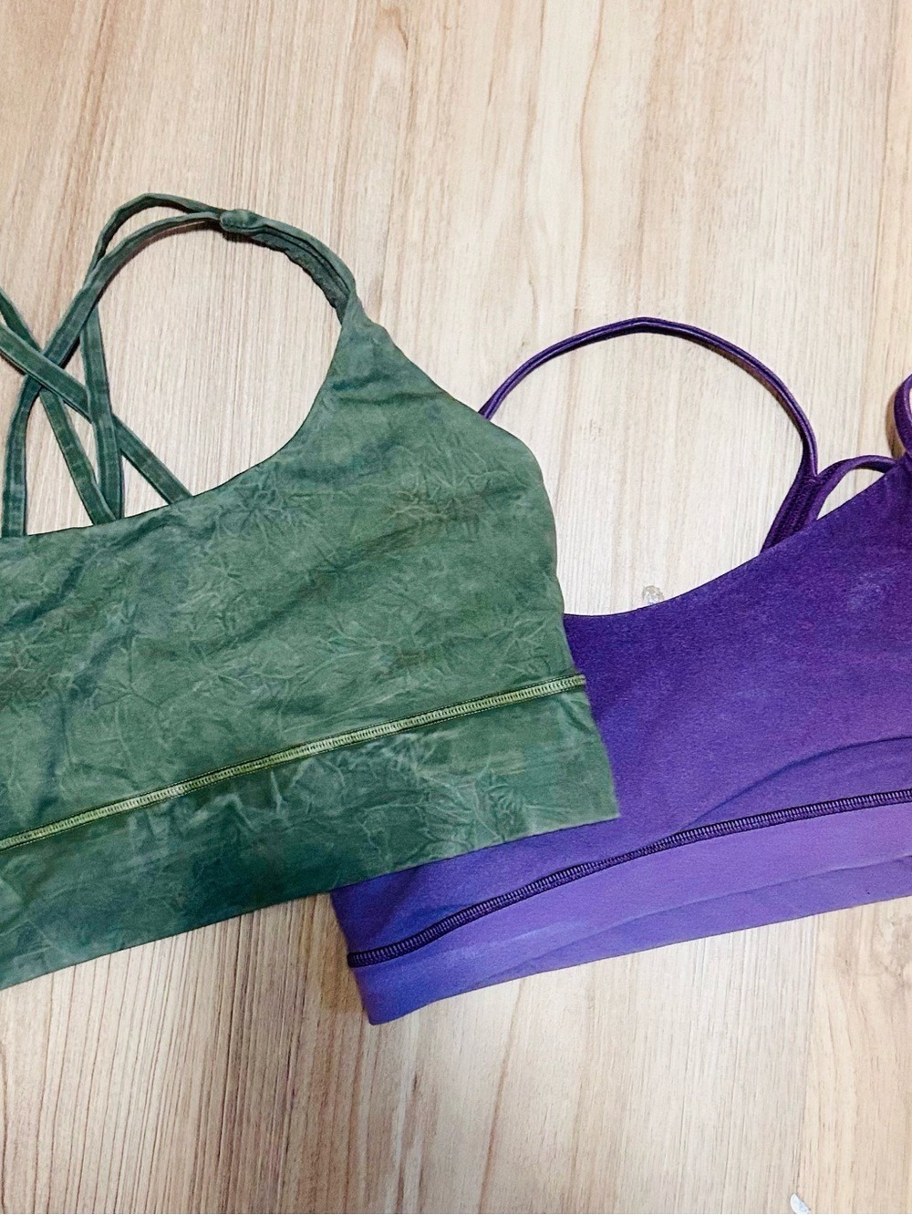 lululemon athletica Purple & Green Double Sports Bra Set - Picture 2 of 4